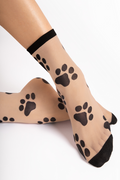 FiORE Pawpaw Socks 20 Denier in Black/Light Natural - Naughty Knickers