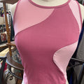 Pink ribbed tank top