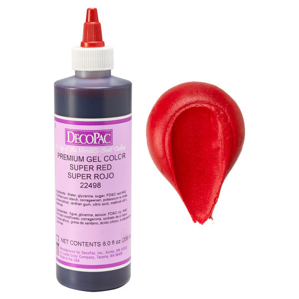 Premium Gel Color Super Red 8 oz