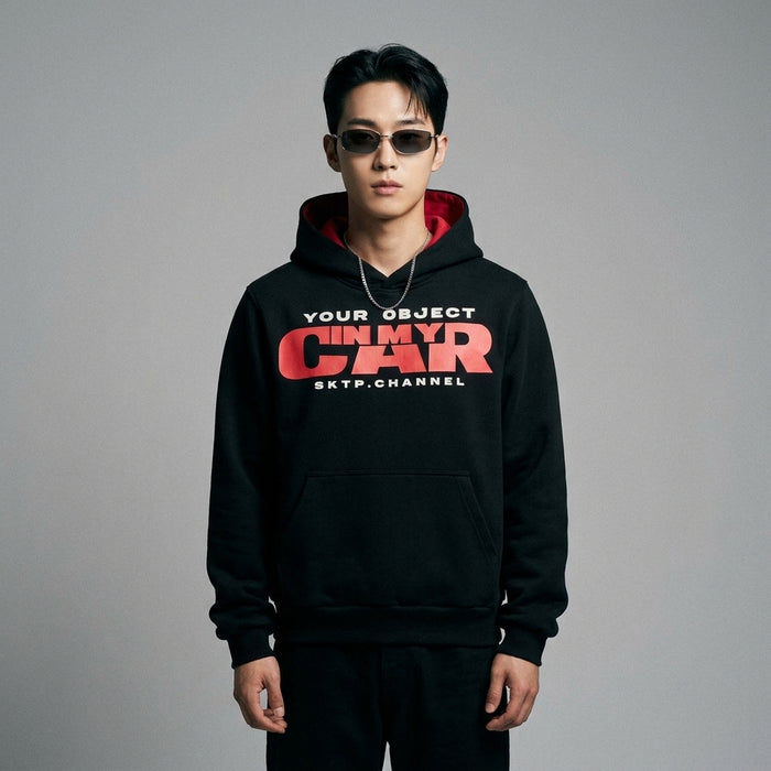 Sweat à capuche imprimé pour homme, style streetwear décontracté. Confort k-fashion. - Taille S