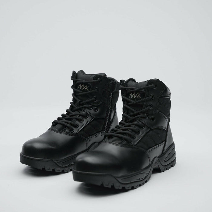 Protector 8 Side Zip - Black Leather.