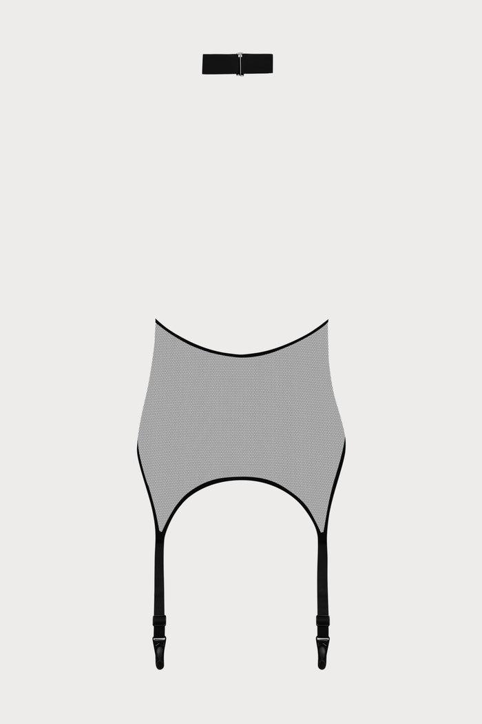 Maison Close Pure Tentation Halterneck Black Suspender Top