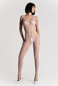 Maison Close Pure Tentation White Jumpsuit with Zip