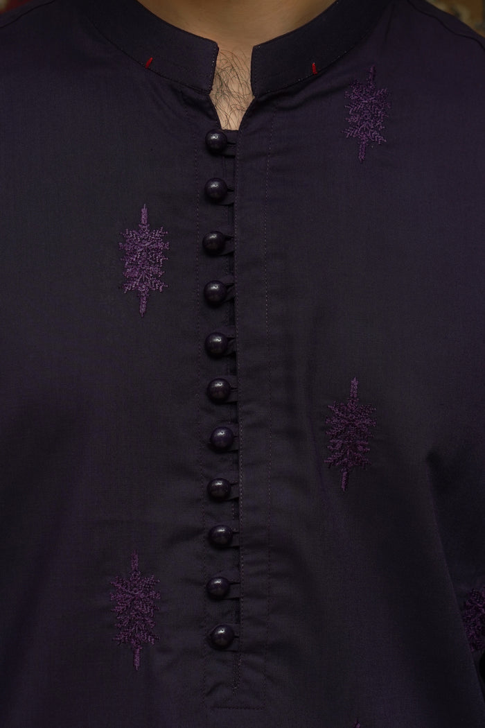 PURPLE CHICKEN MEN'S WASH & WEAR KURTA SET