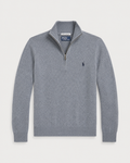 Ralph Lauren Cashmere Quarter-Zip Sweater (Grey)