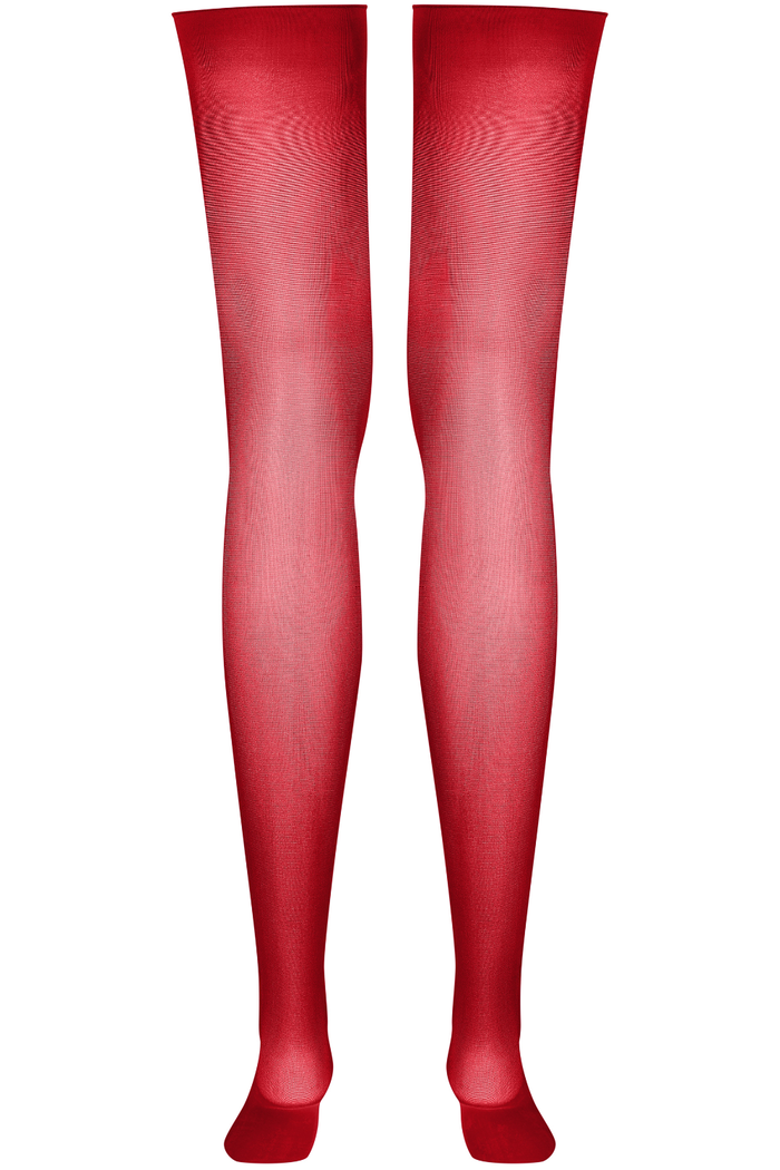 Maison Close Red Cut & Curled Stockings 40 Denier - Naughty Knickers