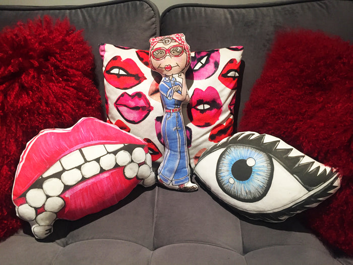 Red Lips Pillow