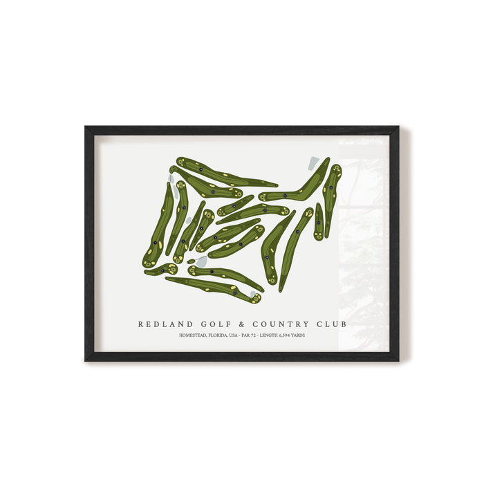 Redland Golf & Country Club | Golf Course Map | Black Frame