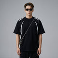 T-shirt homme color block rétro streetwear - Koreanxwear - Taille M