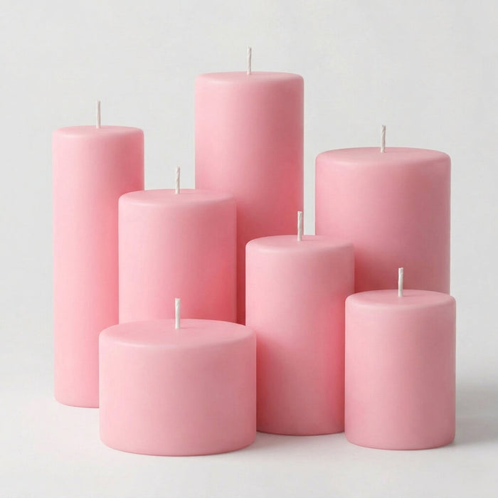 Richland 4" x 4" Pink Pillar Candle