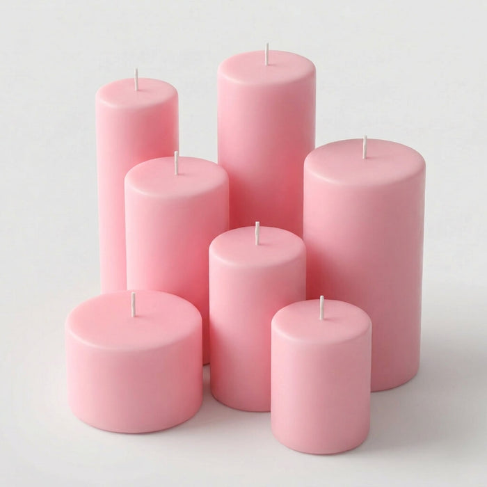 Richland 4" x 4" Pink Pillar Candle