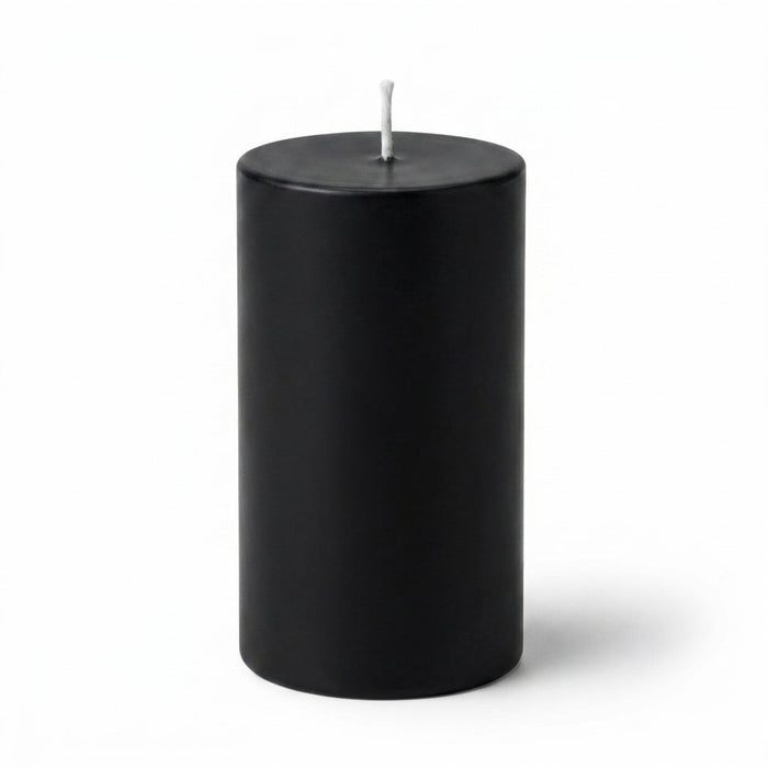 Richland 4" x 6" Black Pillar Candles Set of 6