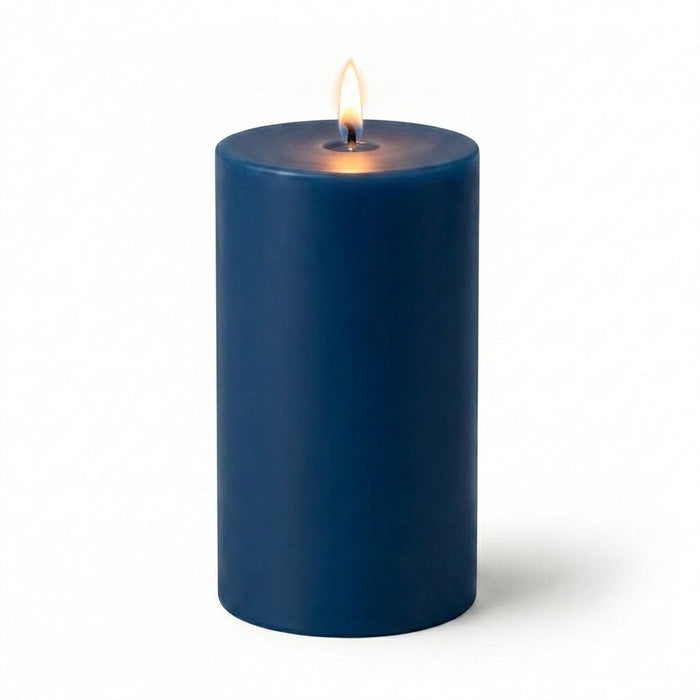 Richland 4" x 6" Navy Blue Pillar Candles Set of 6