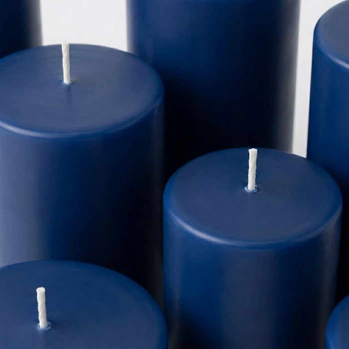 Richland 4" x 6" Navy Blue Pillar Candles Set of 6