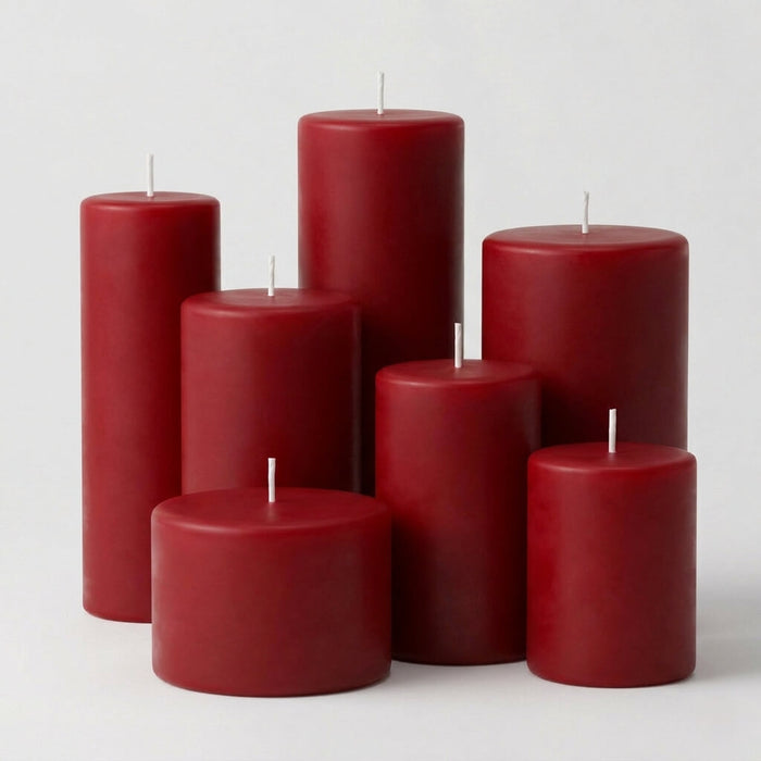Richland 4" x 6" Red Pillar Candles Set of 6