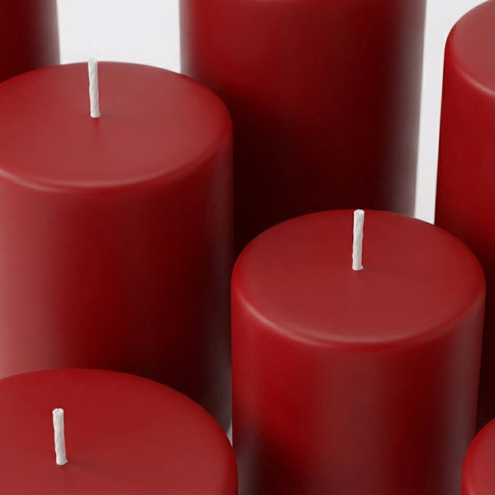 Richland 4" x 6" Red Pillar Candles Set of 6