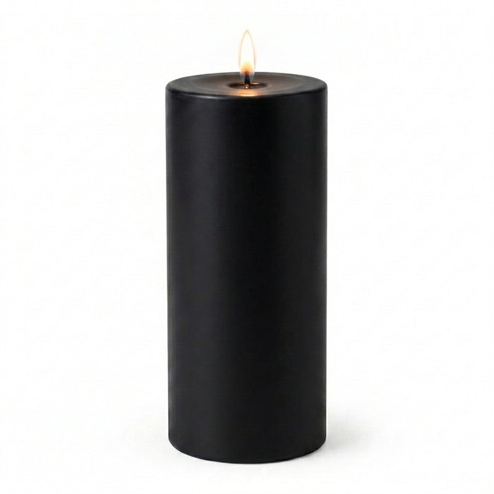Richland 4" x 9" Black Pillar Candle
