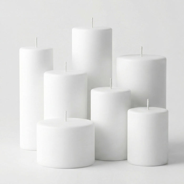 Richland 4" x 9" White Pillar Candle