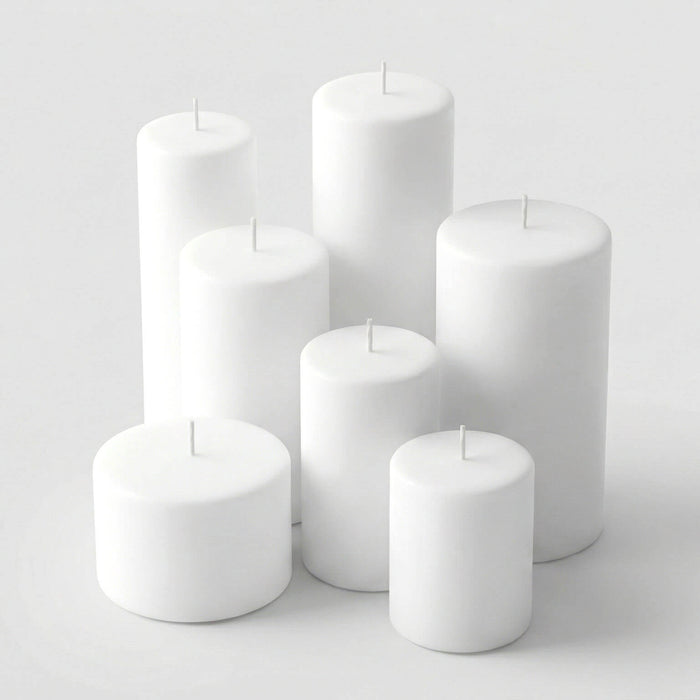 Richland 4" x 9" White Pillar Candle