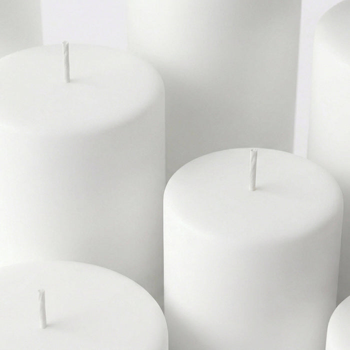 Richland 4" x 9" White Pillar Candle