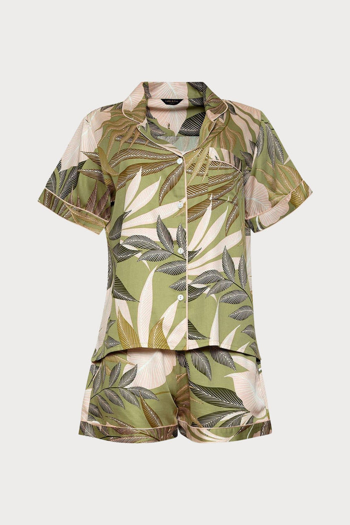 Richmond Leaf Print Shorty Set, Size UK 14