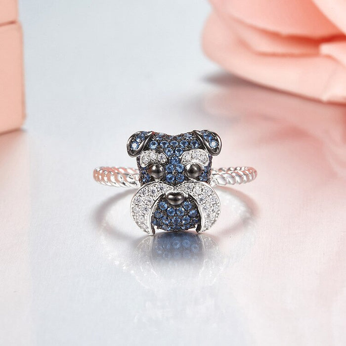 Riri 925 Sterling Silver Schnauzer Ring