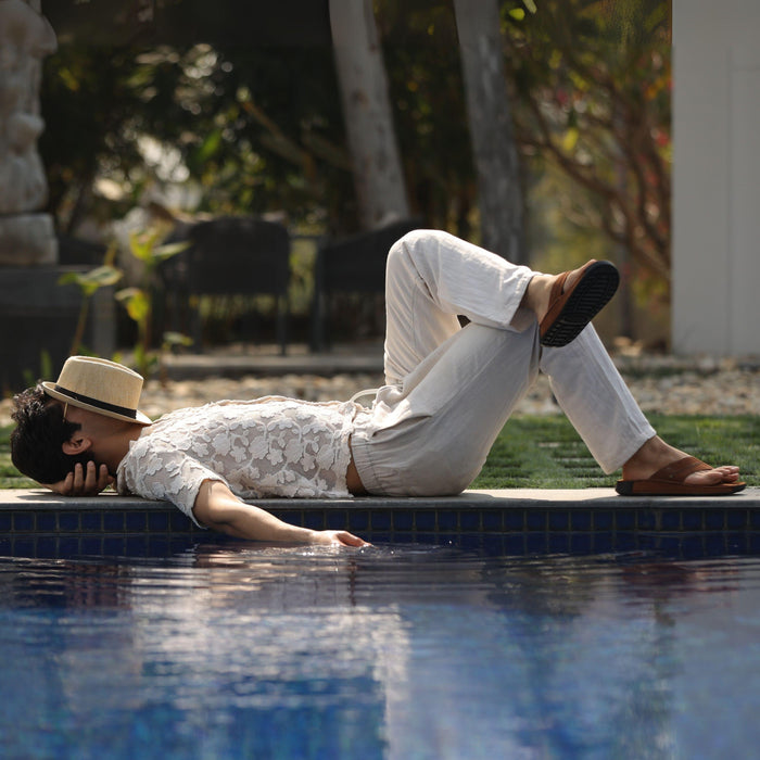 Riviera: Camel Nubuck Slipper