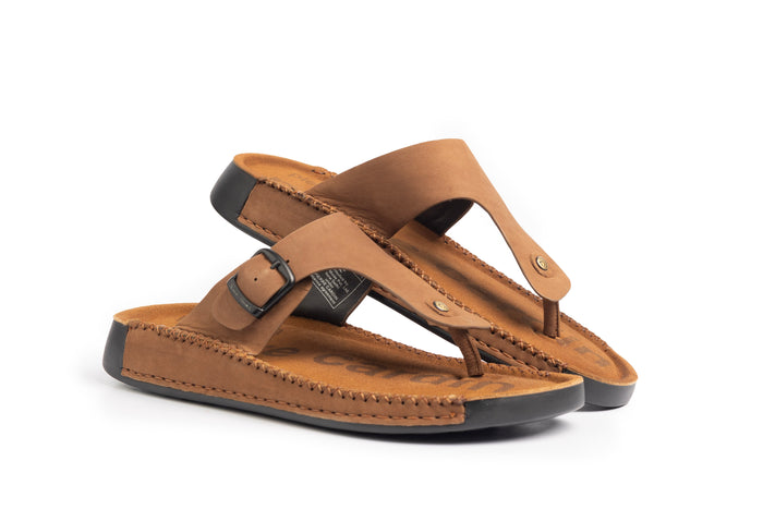 Riviera: Camel Nubuck Thong