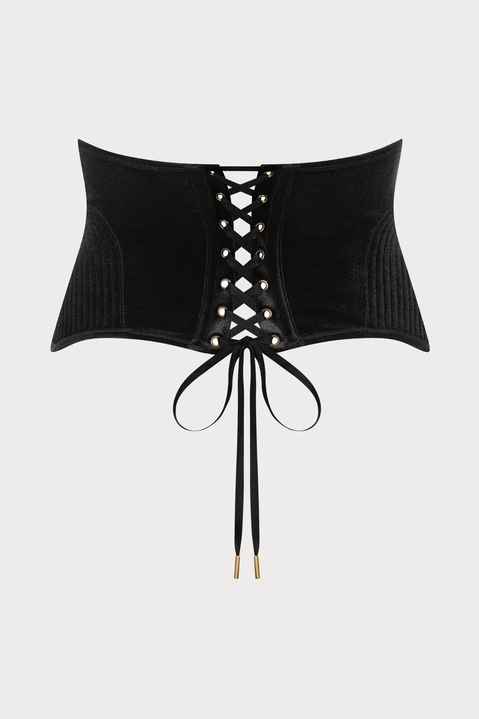Scandale x Maison Close Rococo Black Velvet Waist Cincher - Naughty Knickers