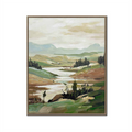 Rolling Hills I green canvas art from Streamline Art