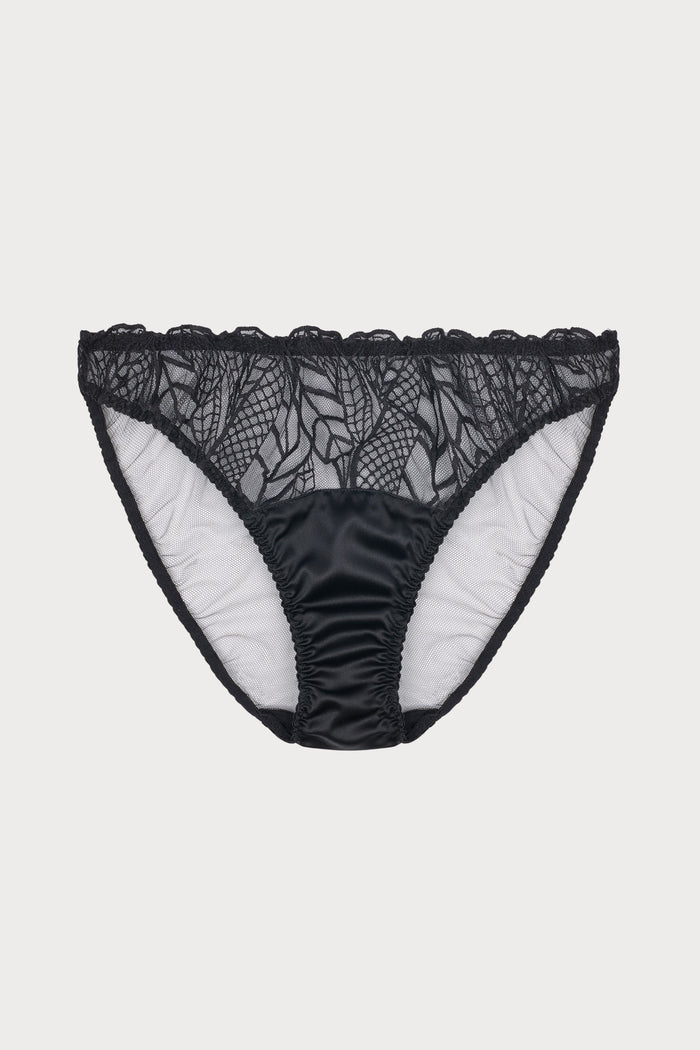 Roxy Black Embroidered Brief