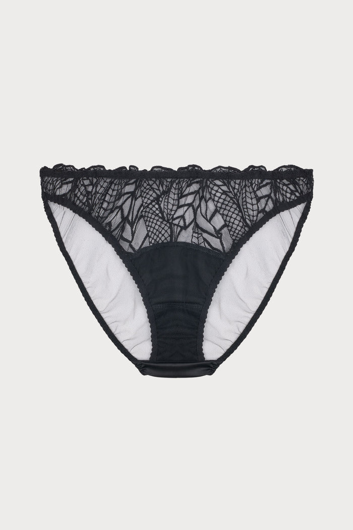 Roxy Black Embroidered Brief