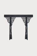 Roxy Black Embroidered Suspender Belt