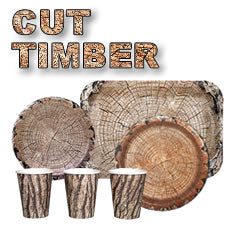 Rustic Cut Timber Beverage Napkins - 16 Count/2 Ply