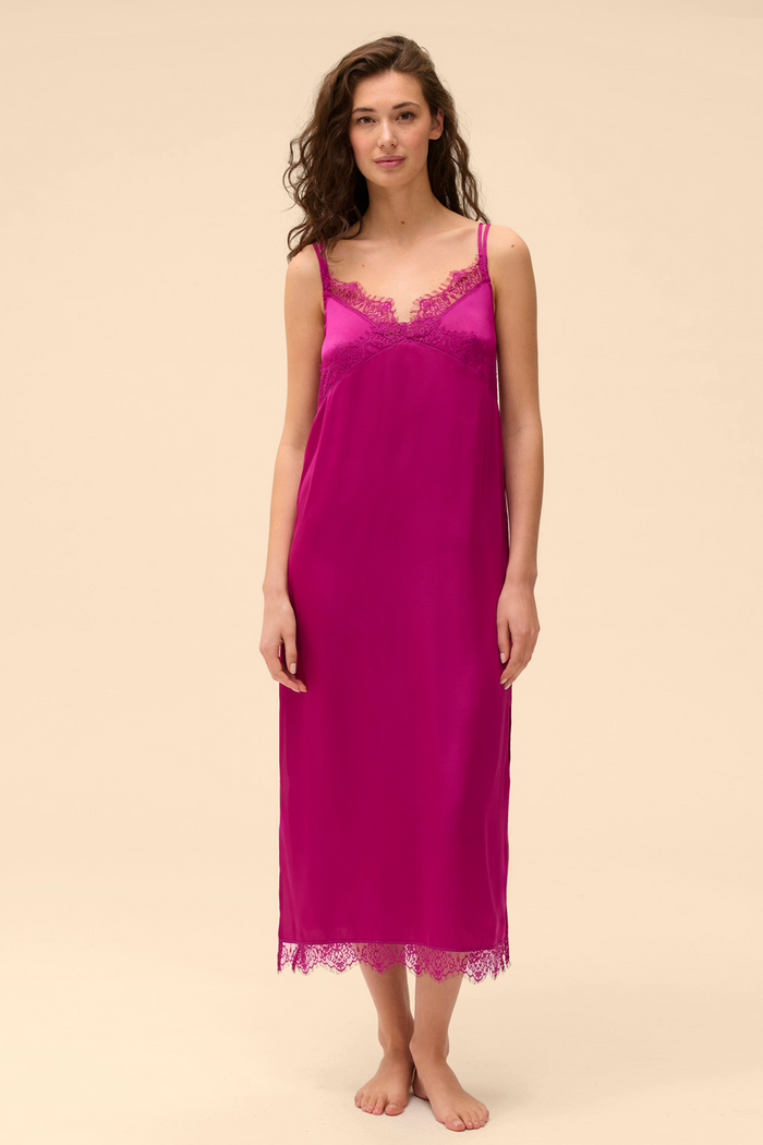 Simone Pérèle Satin Secrets Pink Long Nightdress
