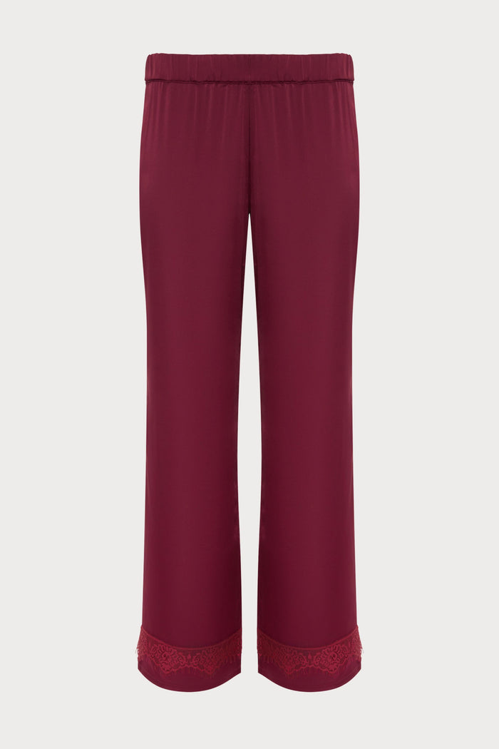 Satin Secrets Spinel Red Pants