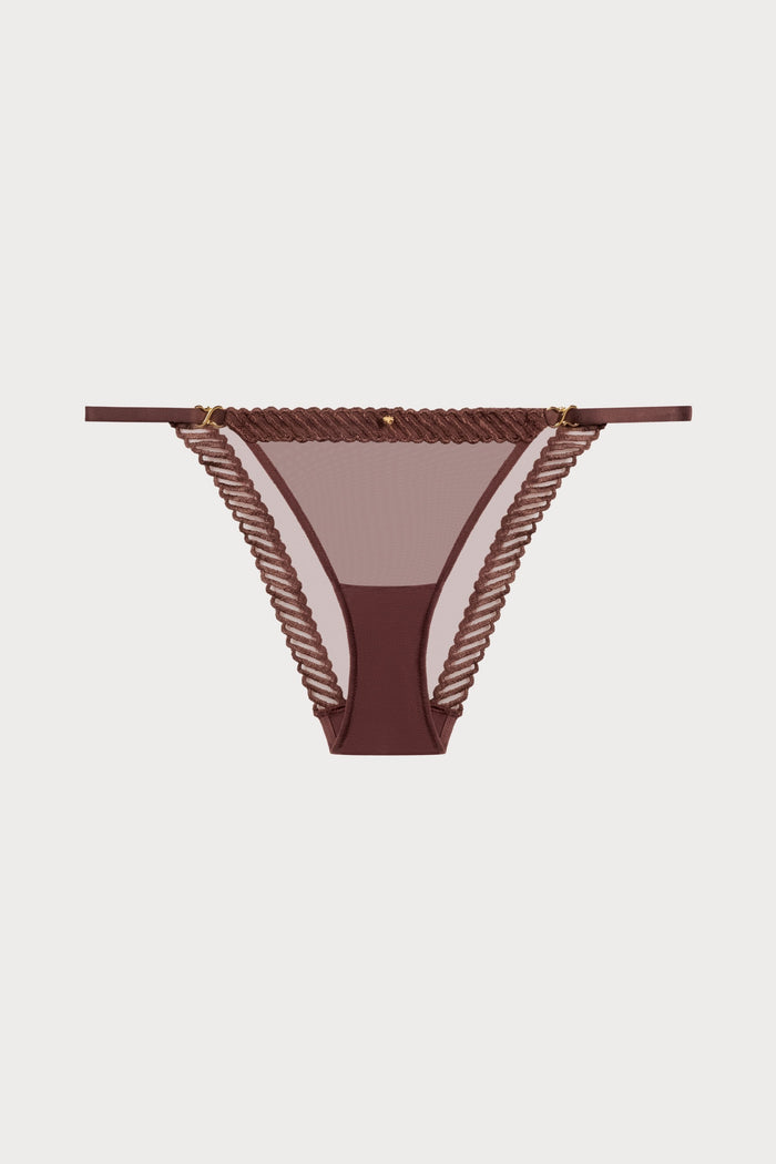 Sheer Emotion Brown Mini Coeur Brief