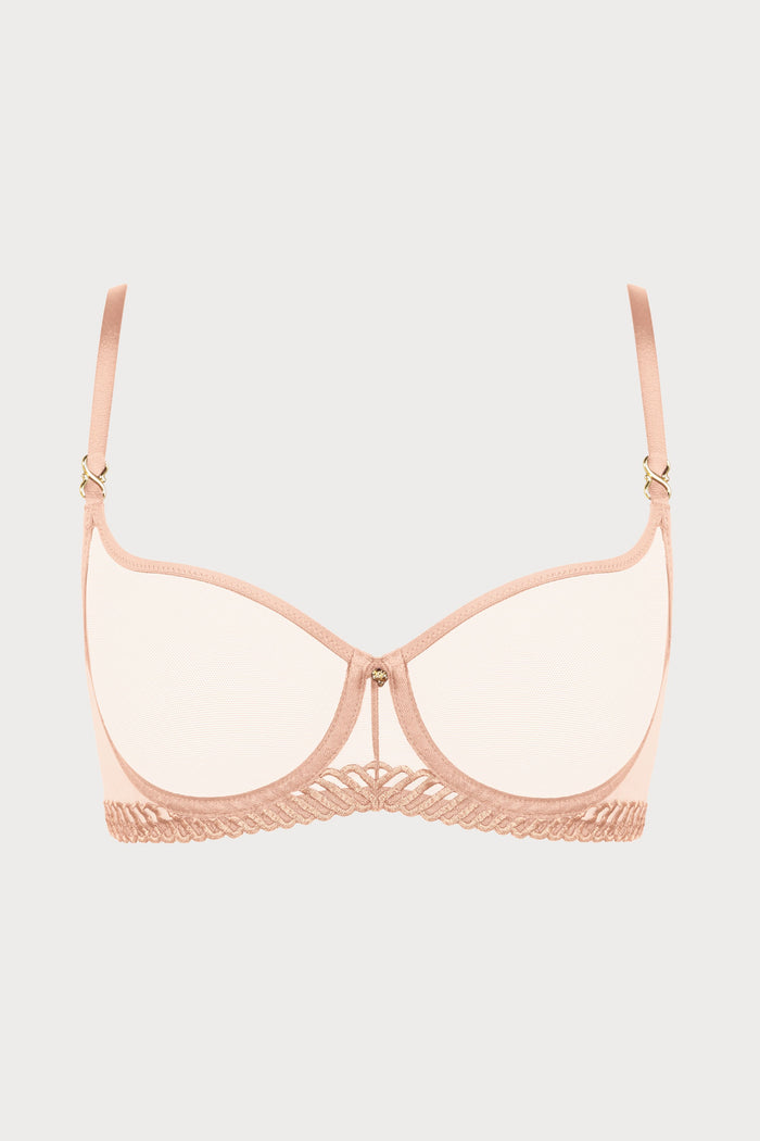 Sheer Emotion Sand Half Cup Bra