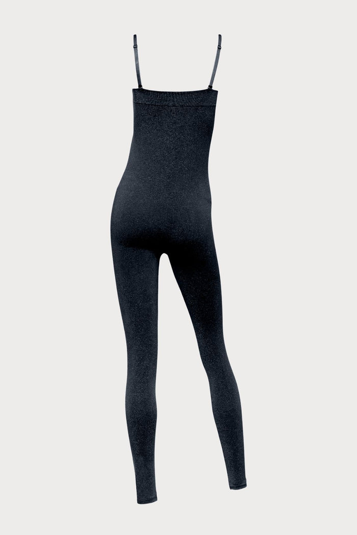 Wolford The W Shiny Jumpsuit Black/Pewter