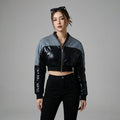 Veste courte en denim noir col V femme - Koreanxwear - Taille S