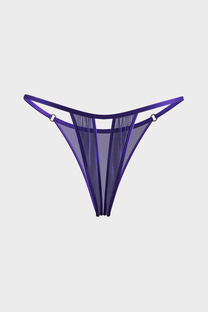 Scandale Show Me More Open Mini Thong Purple
