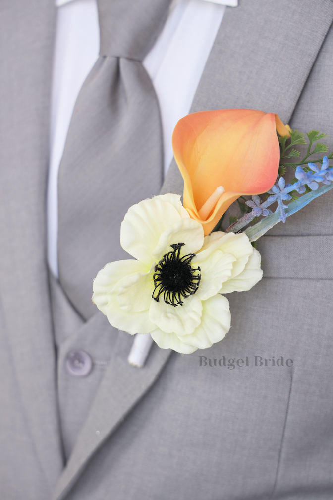 Silk Wedding Bouquet with Anemones - $195.00 | Lydia Collection