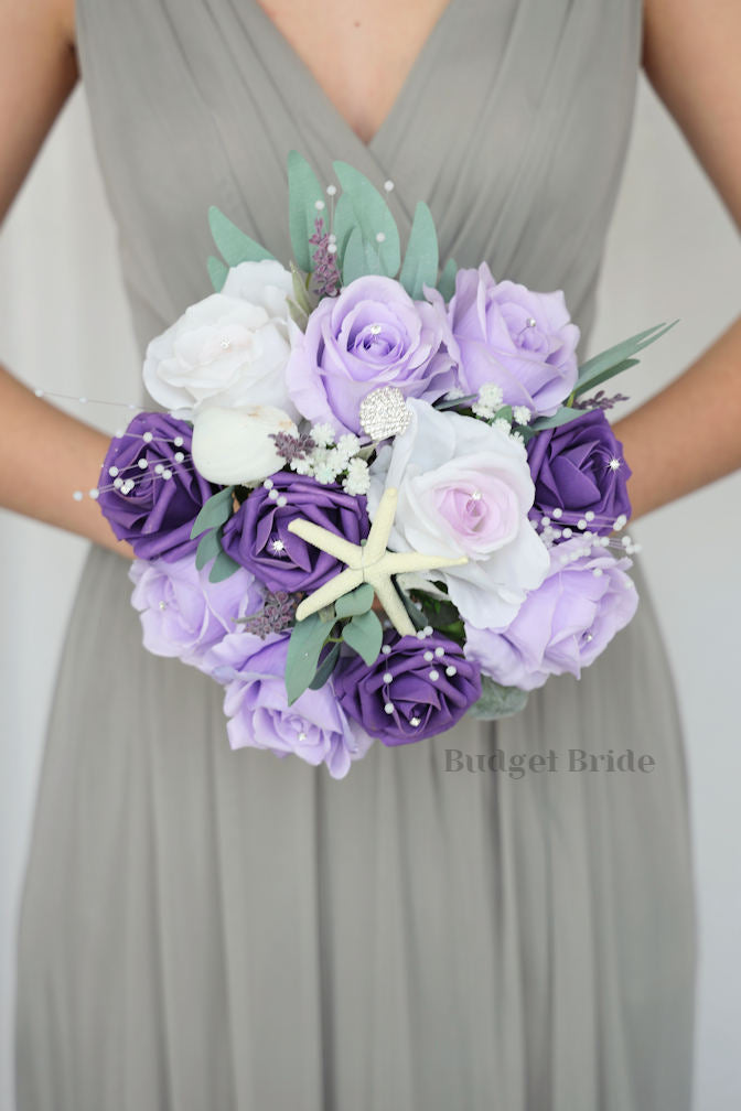 Silk Wedding Bouquet with Beach Theme - $65.00 | Jonah Collection