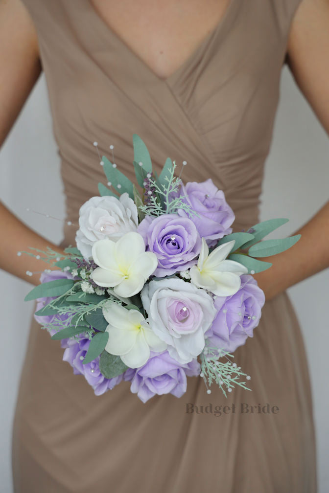 Silk Wedding Bouquet with Plumeria - $195.00 | Stellan Collection