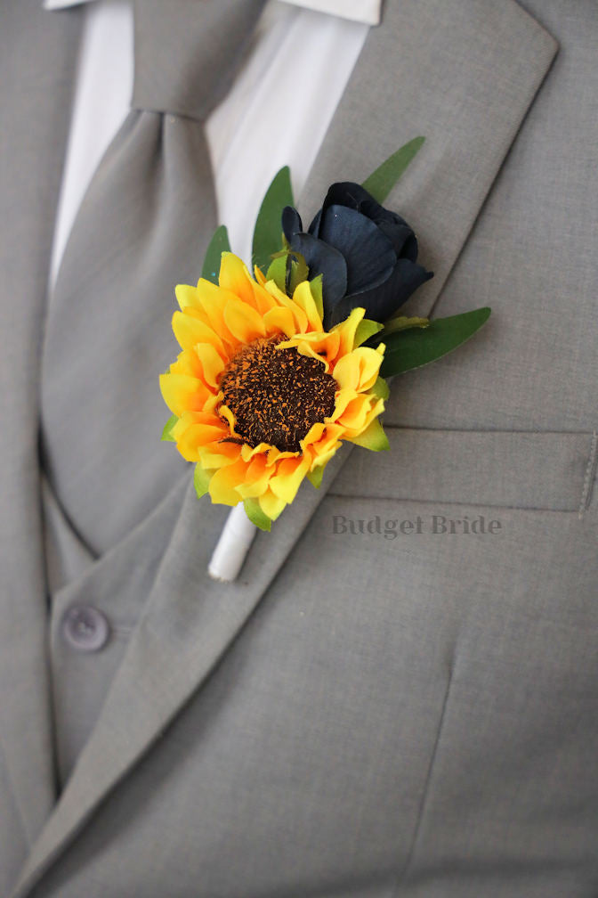 Silk Wedding Bouquet with Sunflowers - $170.00 | Gemini Collection