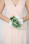 Silk Wedding Bouquet with White Lilies - $45.00 | Saturn Collection