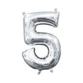 Silver Number 5 Shape Balloon