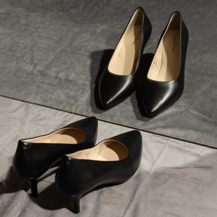 Simone charcoal Soft Leather Pump