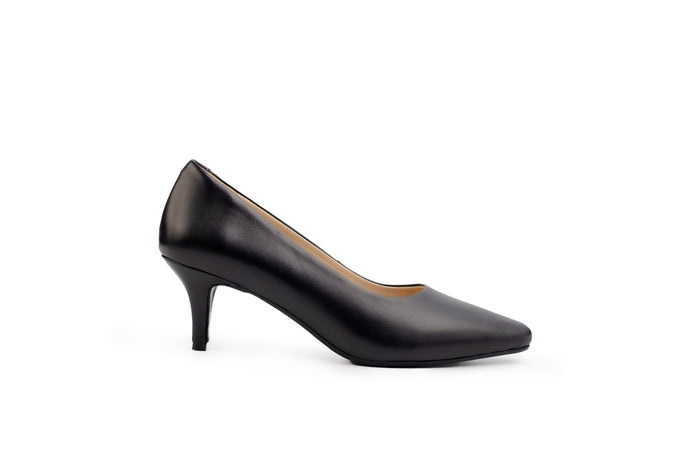 Simone charcoal Soft Leather Pump