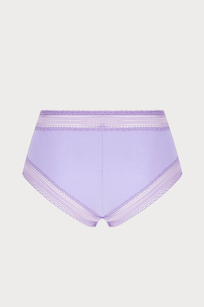 Simply Graphic Mini Shorts in Lilac, Size L (UK 14)